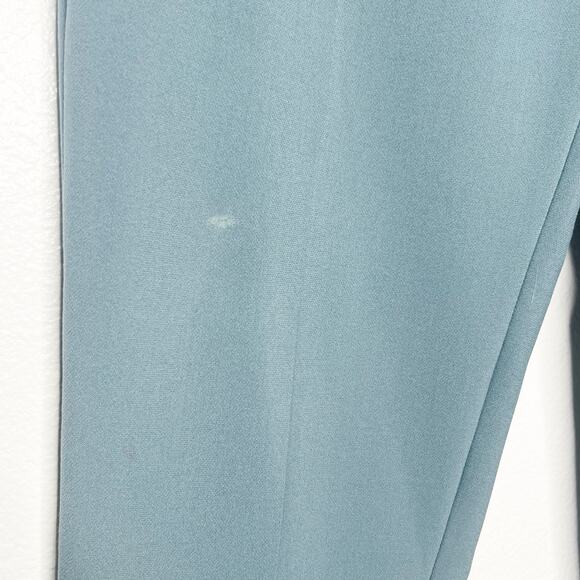 THE FOLD LONDON Trousers Straight-Leg Stretch Tailoring High Rise Blue sz 12 - Picture 8 of 9